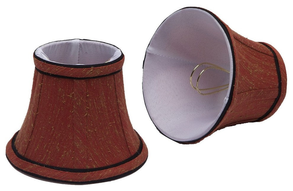 30001-2 Small Bell  Chandelier Clip On Lamp Shade Rust 3"x5"x4"