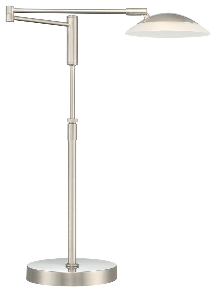 Meran Turbo Table Lamp, Satin Nickel