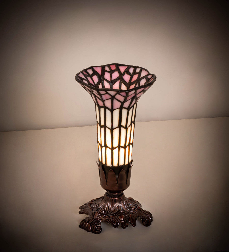 8 High Stained Glass Pond Lily Victorian Mini Lamp