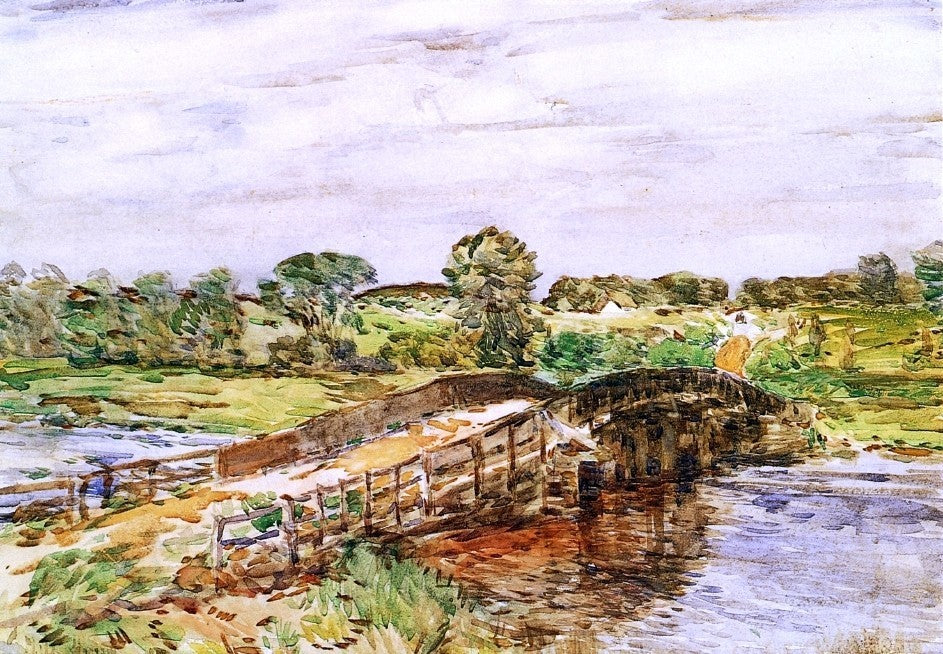 Frederick Childe Hassam Bridge at Old Lyme, 18"x27" Gallery Wrapped Canvas