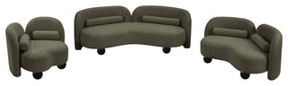 Daphne Upholstered Chair/Loveseat/Sofa, Olive, Boucle Fabric, Chair