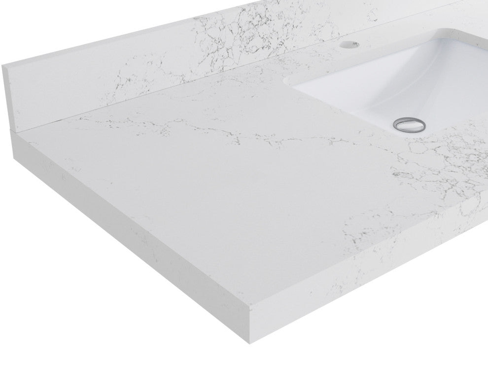 Sonoma Oak 84 Double Sink Bath Vanity with 2" Empira White Quartz