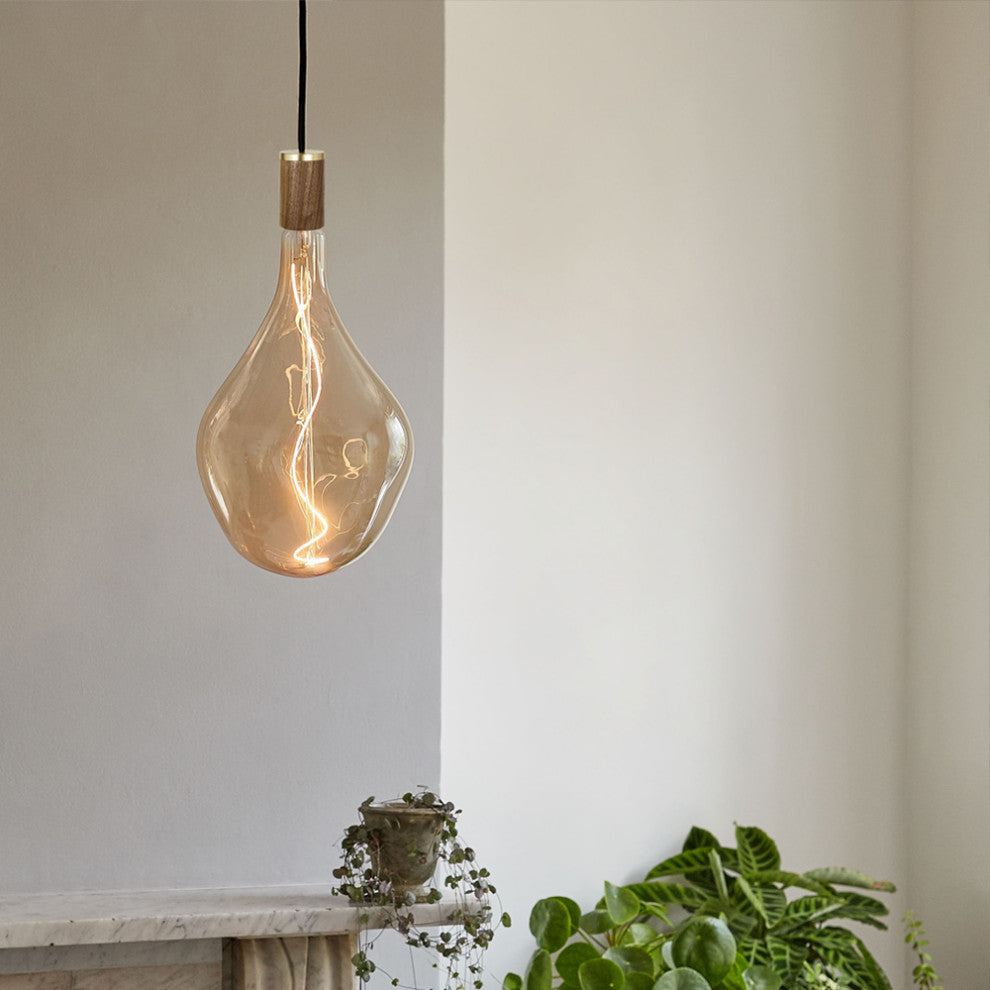 Voronoi III bulb and Walnut pendant US