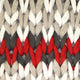 Pillow Decor, Hygge Nordic Chunky Knit Pillow, Red and Gray
