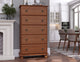 100% Solid Wood Kyle 5-Jumbo Drawer Chest, Mocha