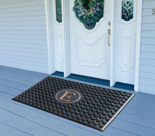 A1HC 100% Rubber Monogrammed Heavy Duty Durable Doormat 24"x39" E