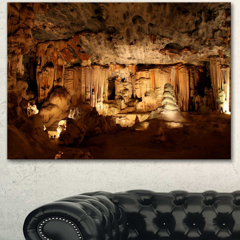 Dark Cango Caves South Africa, African Landscape Canvas Art Print, 40"x30"