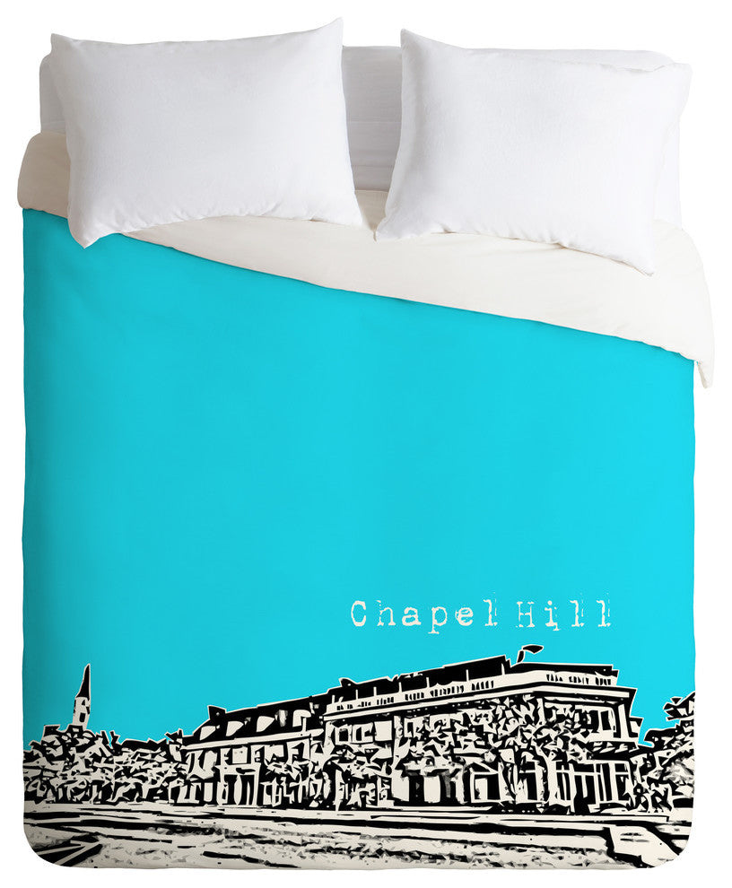 Deny Designs Bird Ave Chapel Hill Blue Duvet Cover - Lightweight