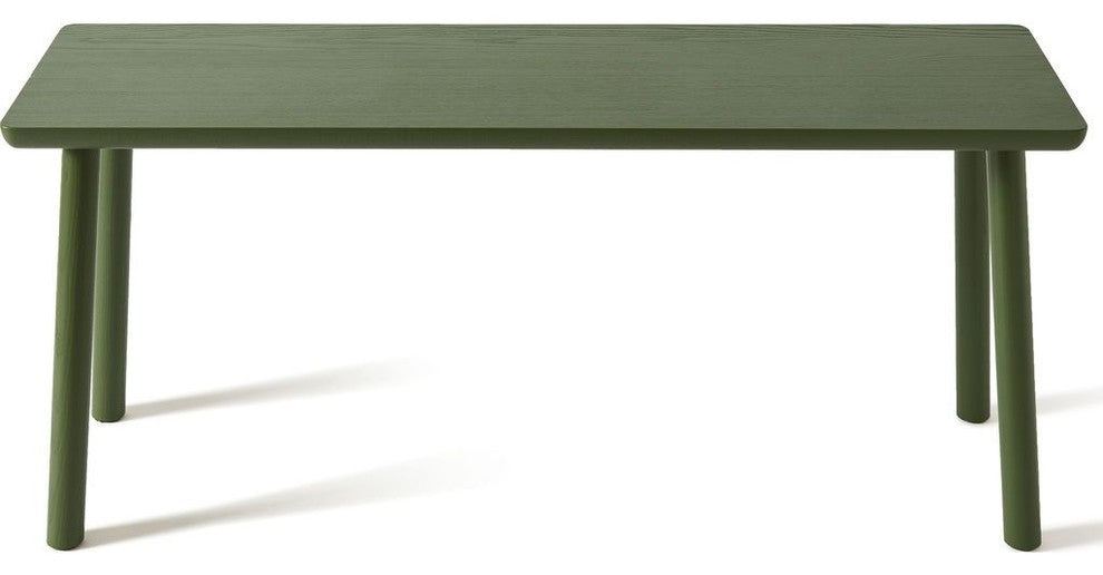 Atipico Acrocoro Ash Wood Bench, Olive Green