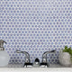 Hudson Penny Porcelain Mosaic Floor and Wall Tile, Lavender