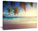 "Typical Sunset On Seychelles Beach" Seascape Art Canvas, 40"x30"