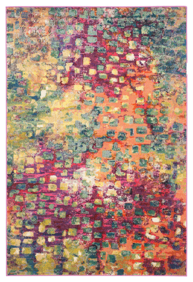 Safavieh Monaco Mnc225D Pink, Multi Area Rug, 11'x15'