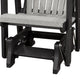 Fan Back Glider Made in the USA- Light Gray, Black