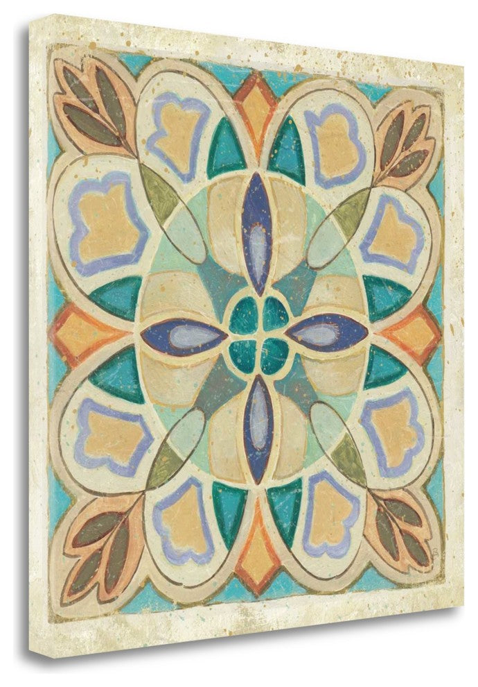 "Birds Garden Tile III" By Daphne Brissonnet, Giclee on Gallery Wrap Canvas