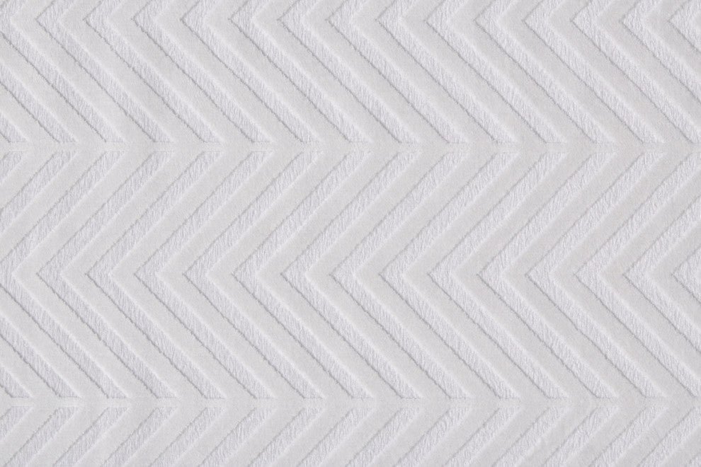 Weave & Wander Soho Lyra Minimal Chenille Rug, White, 5'3"x7'6"