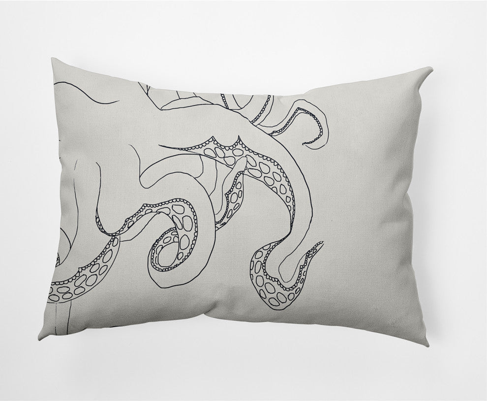 14x20" Gus Nautical Decorative Indoor Pillow, White