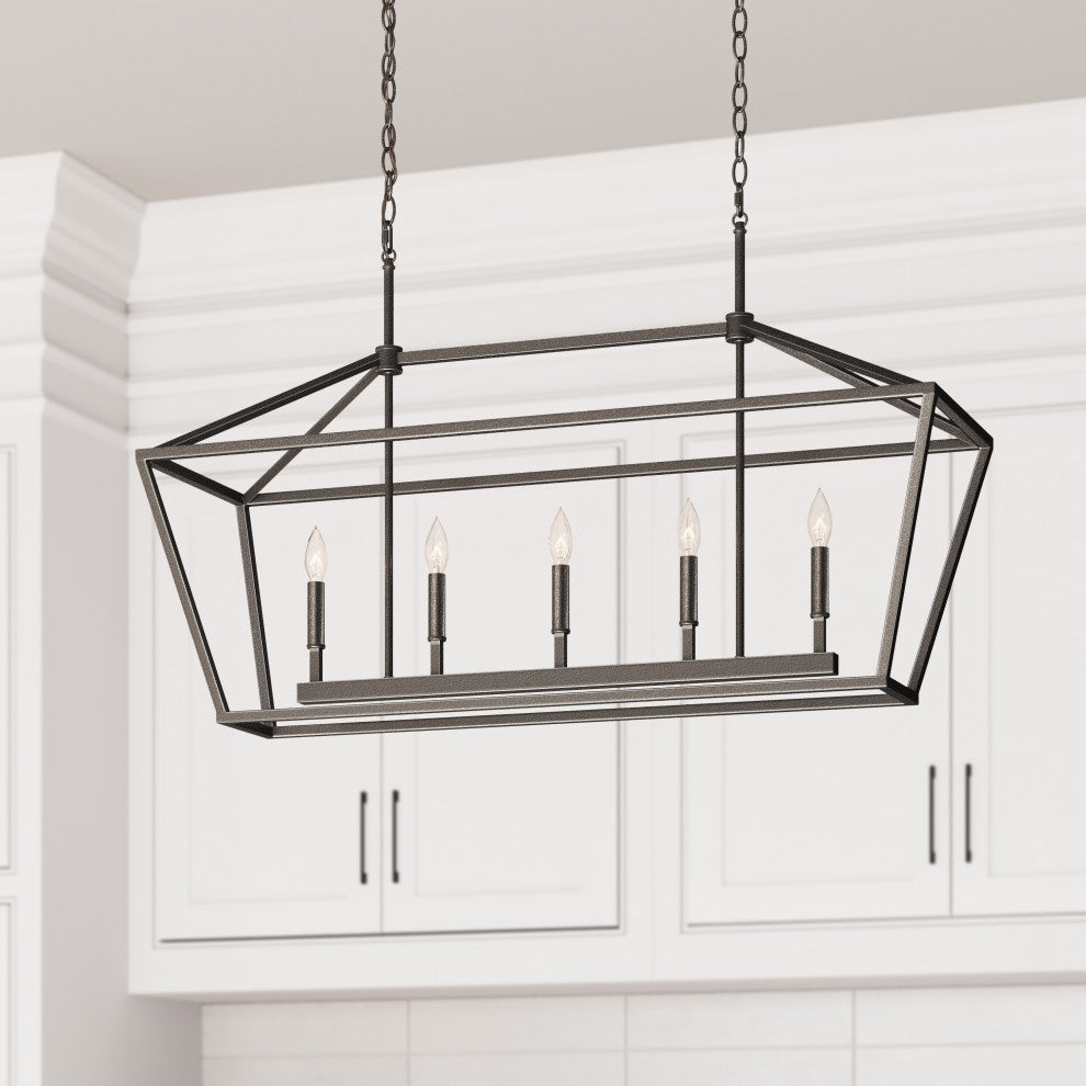 Millennium Lighting Corona 5-Light Pendant, Antique Silver