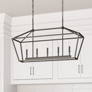 Millennium Lighting Corona 5-Light Pendant, Antique Silver