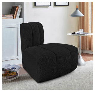 Arc Upholstered Modular Component, Black, 1-Piece: Reverse Corner, Boucle Fabric