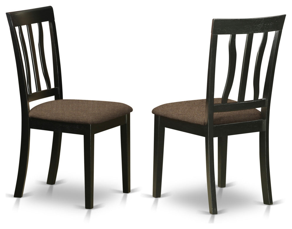 Shan5-Blk-C 5-Piece Dining Room Set- Dinette Table And 4 Kitchen Dining Chairs