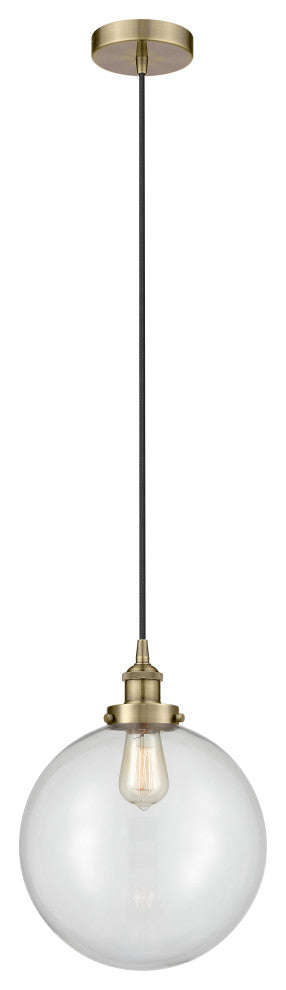 Innovations 616-1PH-AB-G202-12 1-Light Mini Pendant, Antique Brass