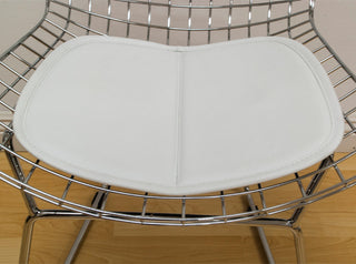 Chrome Wire Counter Height Stools for Bar, White