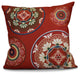 Medallions Geometric Print Pillow, Red, 18"x18"