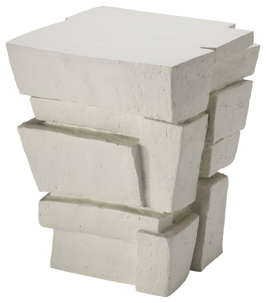 Brick Fiber Glass Side Table