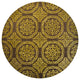 Satara Contemporary Area Rug, Brown and Gold, 7'9" Round