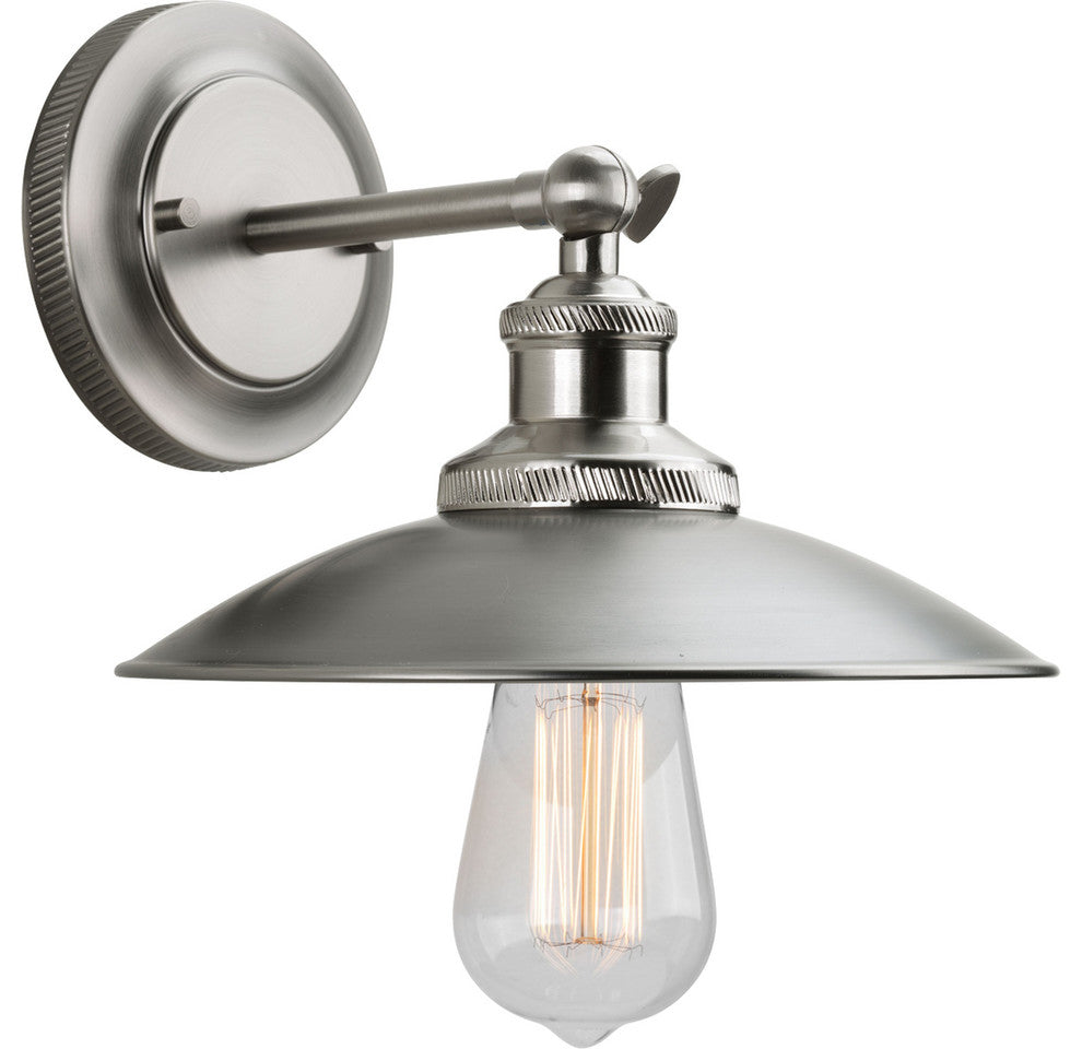 Progress Lighting 1-100W Medium Swivel Wall Sconce, Antique Nickel