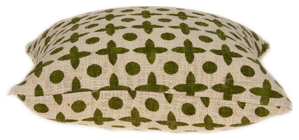 Sitara Transitional Beige Printed Pillow Cover With Poly Insert