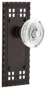 Craftsman Plate Single Dummy Crystal Egg and Dart Knob, Timeless Bronze, CRACED