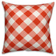 Red Plaid Throw Pillow Cover, 18"x18"