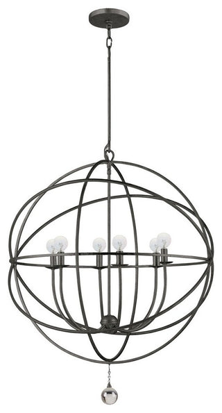 Solaris 6-Light Silver Sphere Chandelier II