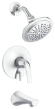 Lemora Single Handle Tub & Shower Trim Kit with Diverter on Valve 1.75gpm Chrome