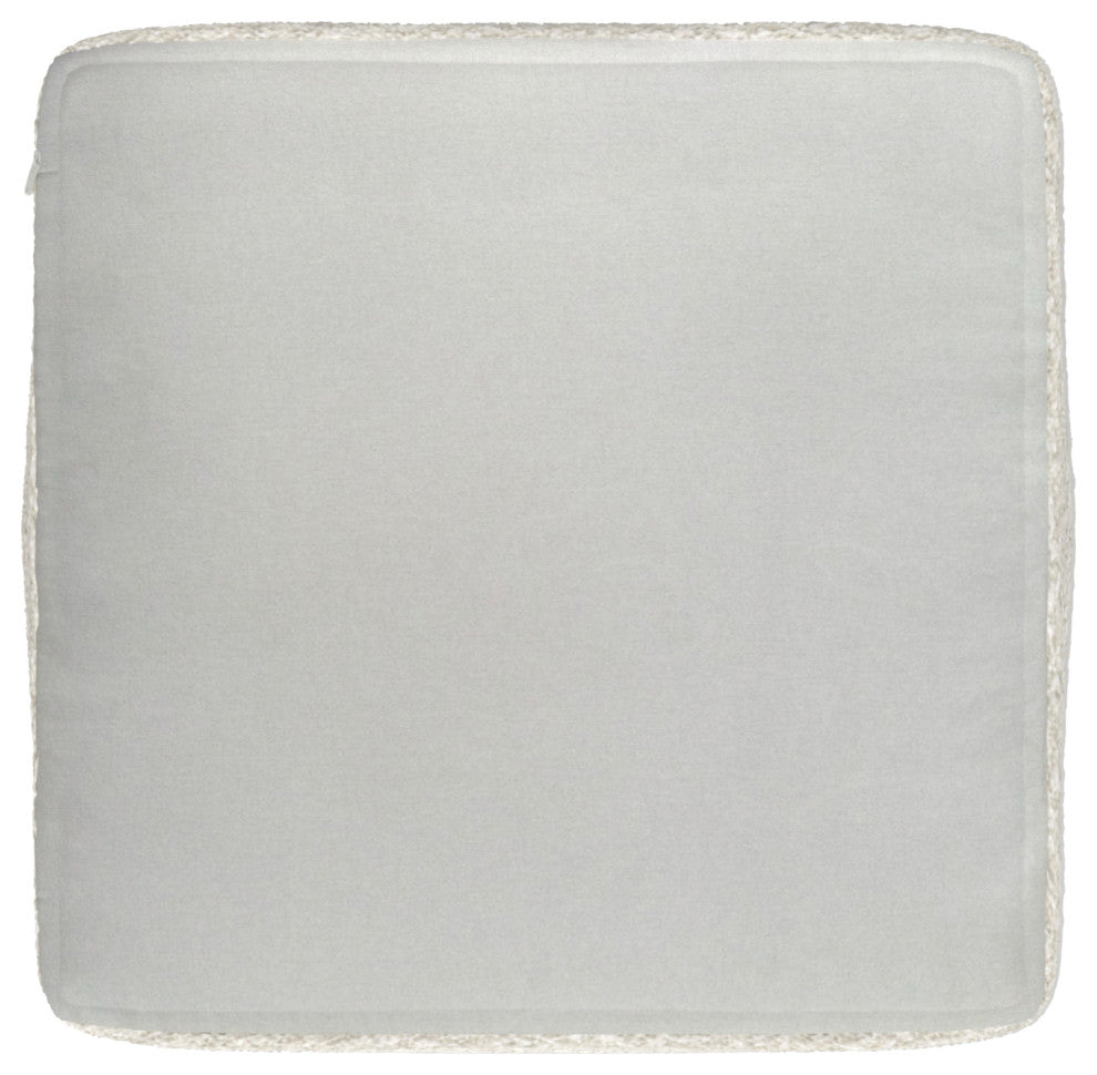 Chantal Square Pouf, Ivory