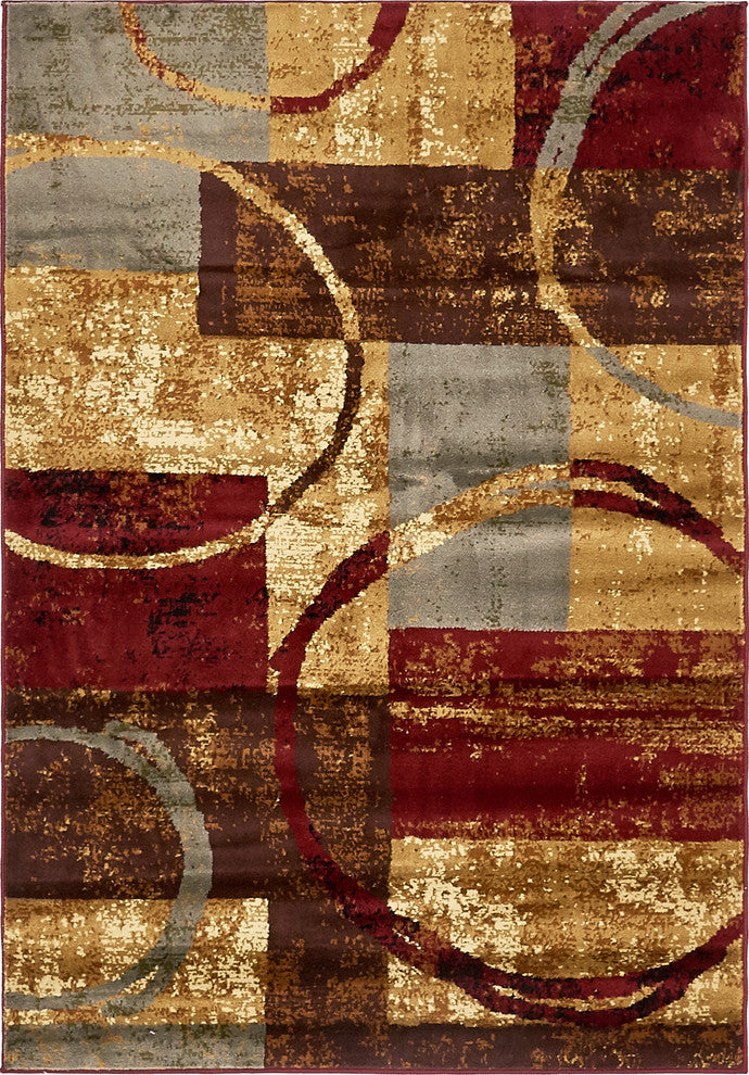 Unique Loom Multicolored Barista Kouillou 4' 0 x 6' 0 Area Rug
