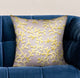 Plutus Lemon Reef Yellow, Cream Floral Luxury Throw Pillow, 18"x18"