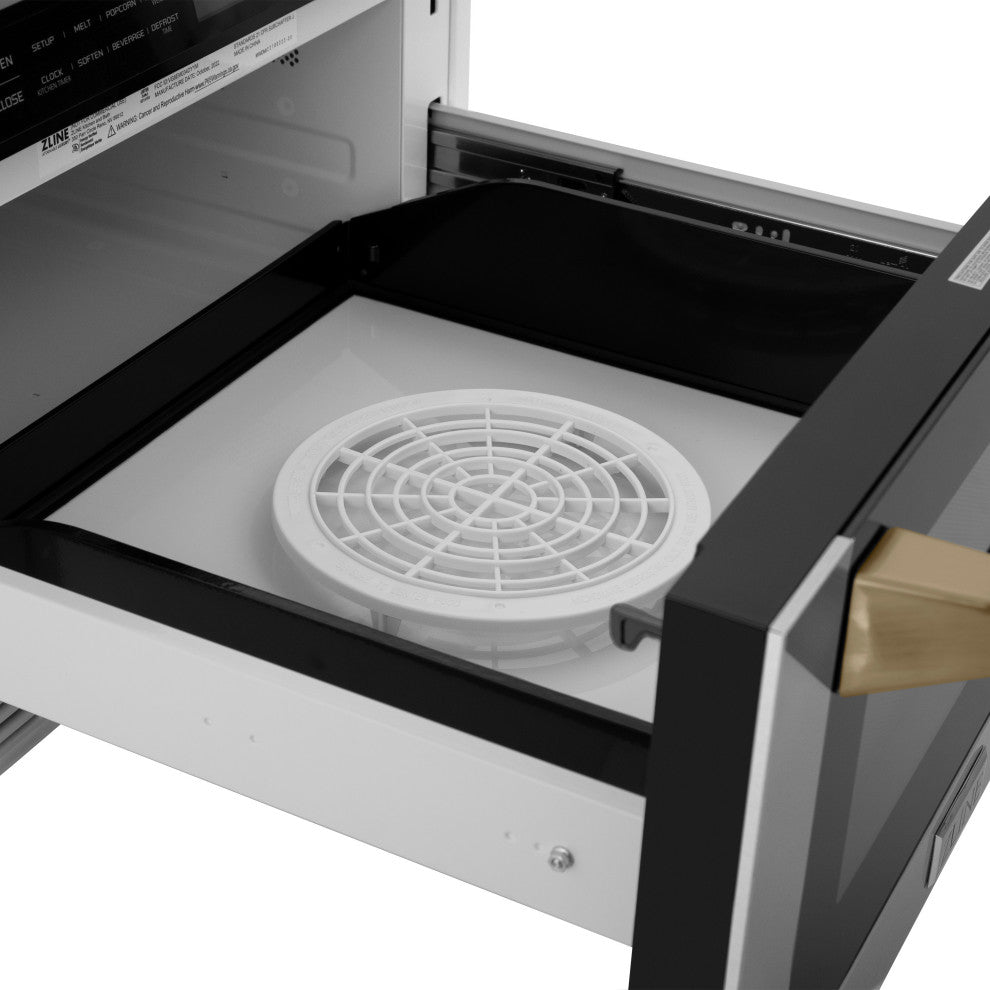 ZLINE Microwave Drawer s, Stainless and Champagne Bronze MWDZ-1-H-CB