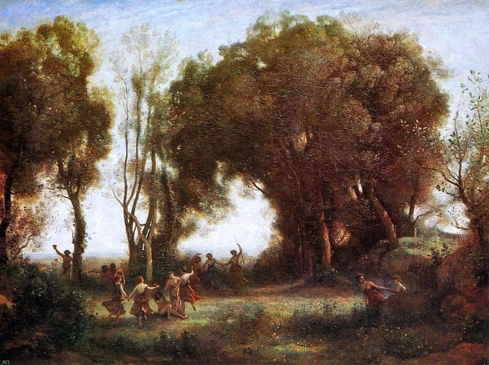 Jean-Baptiste-Camille Corot Morning, Dance of the Nymphs Wall Decal