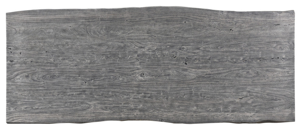 First of A Kind Bent Dining Table Small Weathered Gray