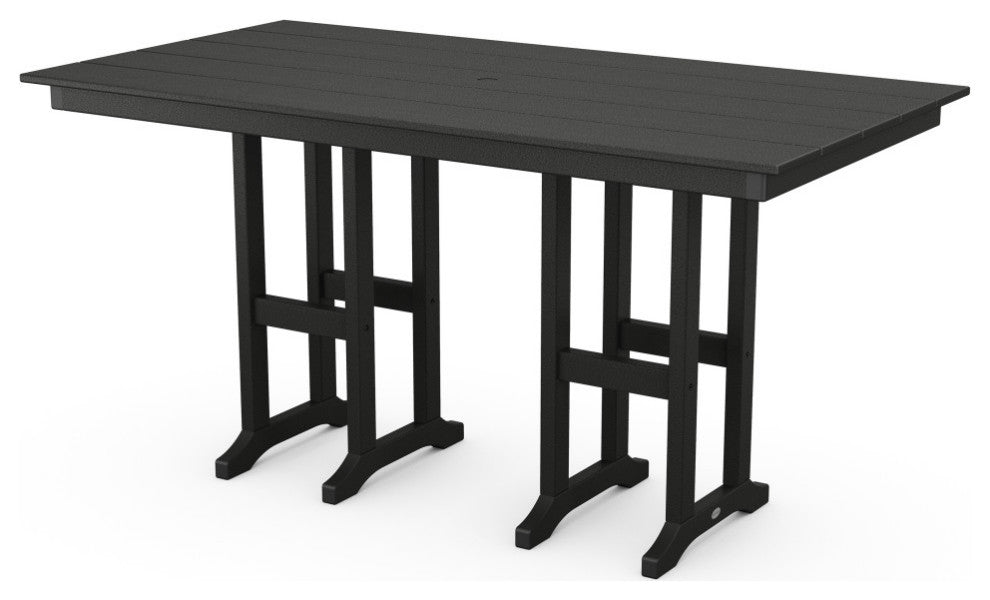 Farmhouse 37" x 72" Counter Table, Black