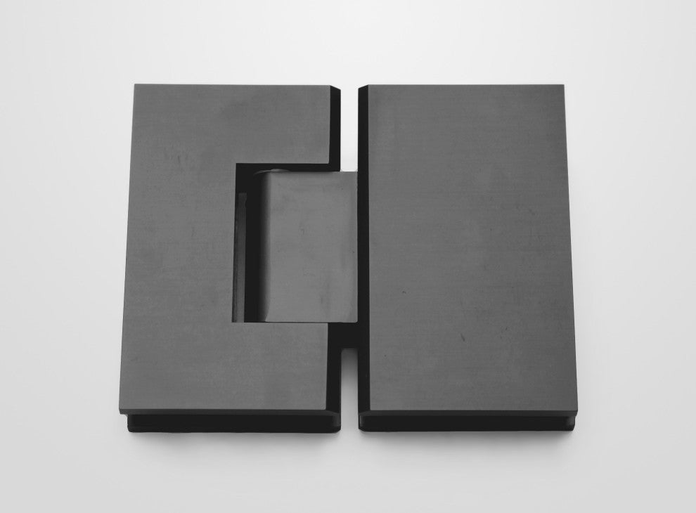 78"x53.5" Frameless Towel Bar Shower Door Glass Hinge, Oil Rubbed Bronze