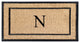 A1HC Rubber & Coir Large Outdoor Durable Monogrammed Doormat, 24"X39", Beige, N