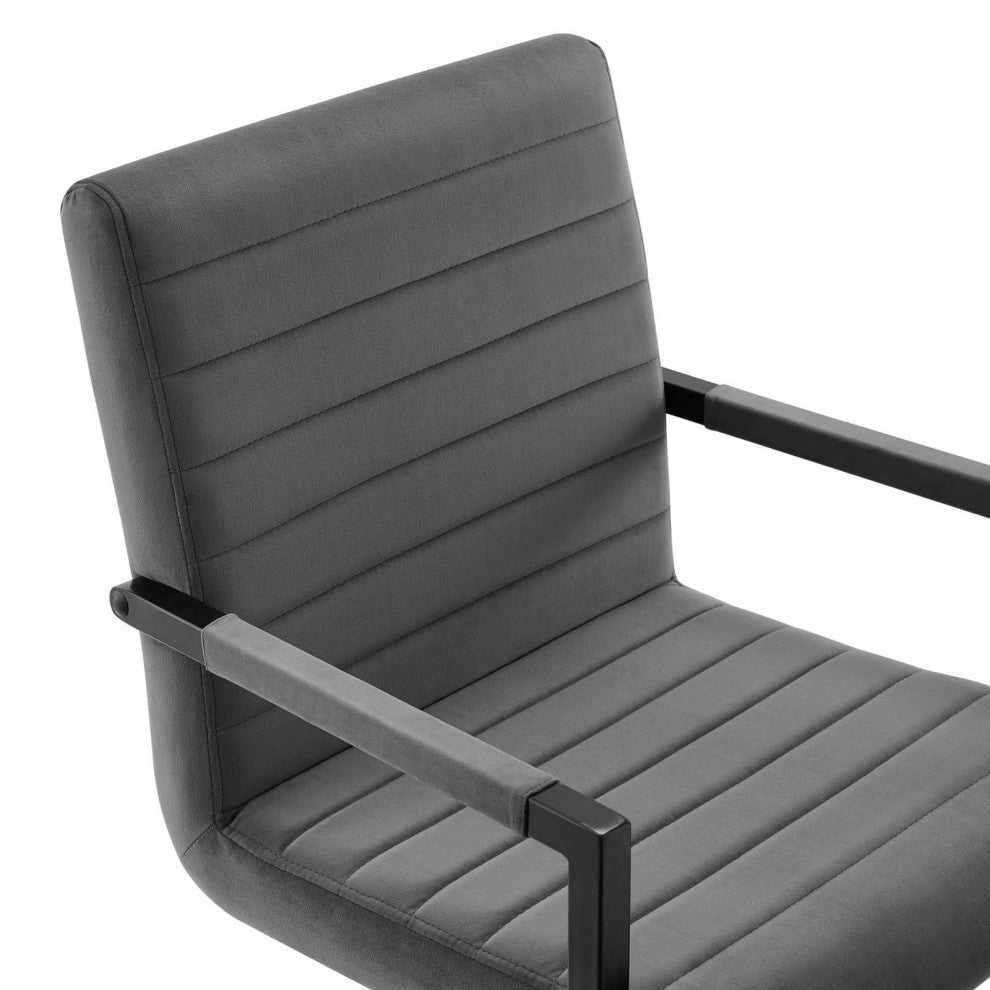 Savoy Performance Velvet Dining Chairs - Set of 2-Gray