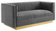 Sanguine Vertical Channel Tufted Performance Velvet Loveseat EEI-4530-GRY