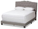 Vivienne Modern and Contemporary Light Gray Upholstered Queen Size Bed