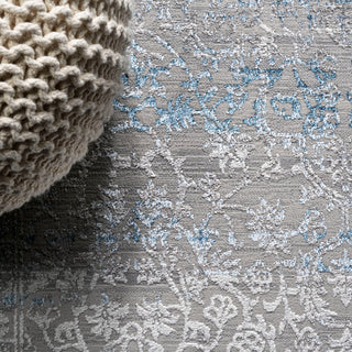 Tidal Modern Strie' Area Rug, Gray/Blue, 4 X 6
