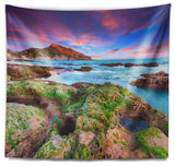 Giallonardo Beach Spring Sunset Seashore Photo Wall Tapestry, 92"x78"