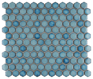 Hudson 1" Hex Marine Porcelain Floor and Wall Tile
